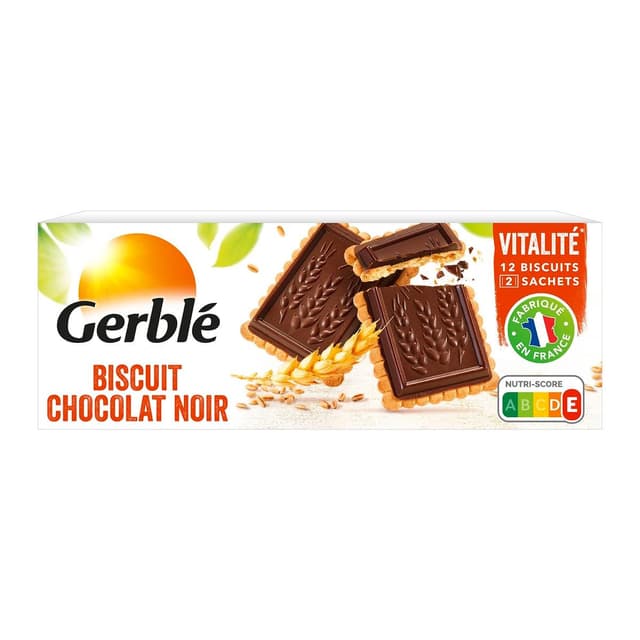 3175680012937 - Gerblé Vitalité - 12 Biscuits Chocolat Noir