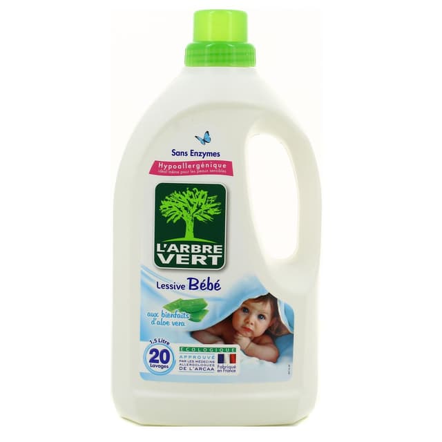 3450601013737 - L'arbre Vert - Lessive bébé écologique à l'aloé vera 20 lavages