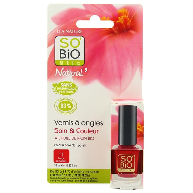 3517360014037 - SO'BiO étic - Vernis à ongles soin et couleur à l'huile de ricin Bio