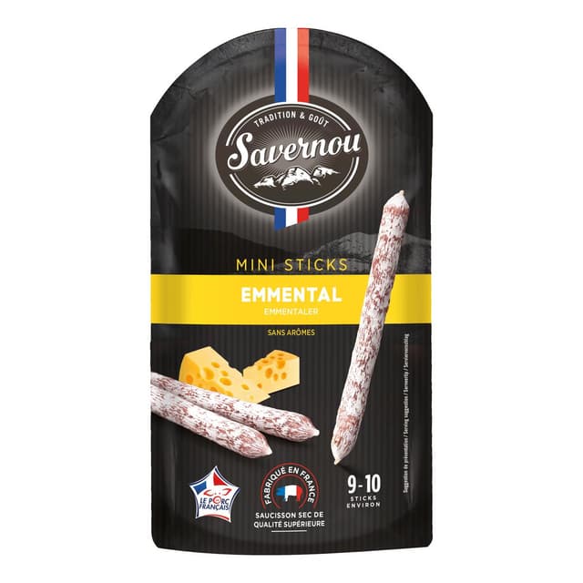 3466250015237 - Auvernou - Mini Bâtonnets de Saucisson à l'Emmental