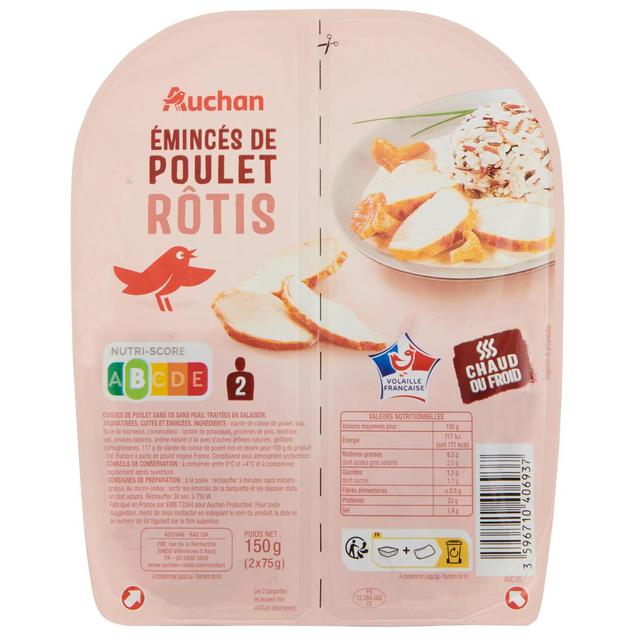 3596710406937 - Auchan - Emincés de Poulet Rôti