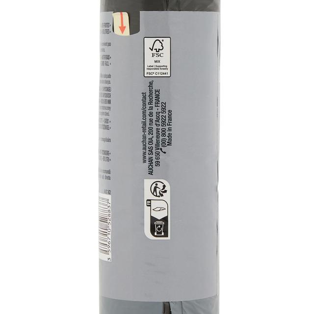 3596710528837 - Auchan - Sacs poubelle haute avec liens coulissants 50L