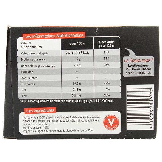 3181232519137 - Charal - Steaks hachés pur boeuf 10%mg