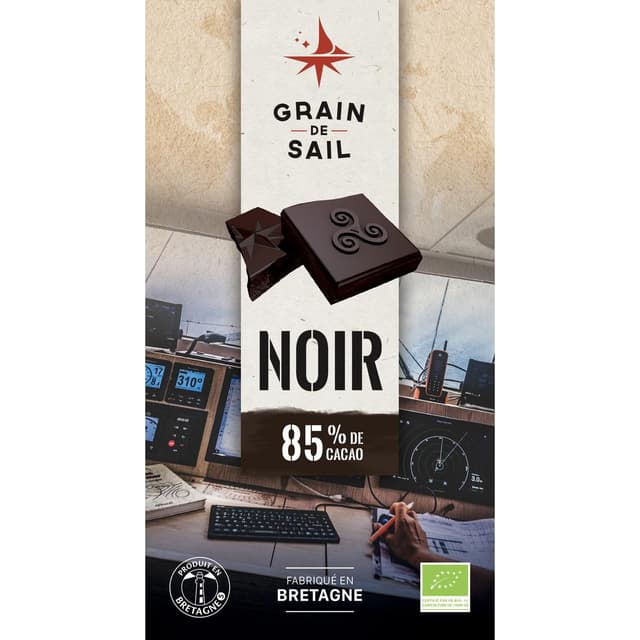 3760226260738 - Grain de Sail - Tablette Chocolat Noir 85% Bio