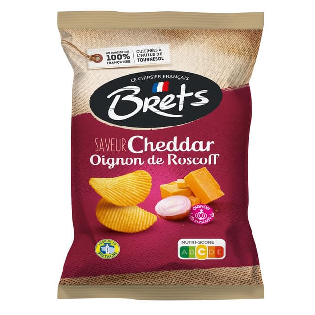 3497917000938 - Bret's - Chips ondulées saveur cheddar et oignon de Roscoff