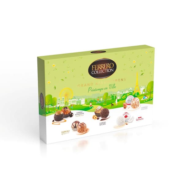 8000500441138 - Ferrero Rocher - Assortiment de Rochers Chocolats Lait Noix de Coco Amandes Cappuccino Noir et Caramel