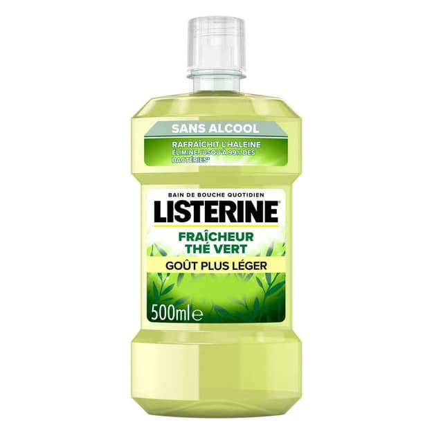 3574661811338 - Listerine - Bain de Bouche Fraîcheur Thé Vert Goût Plus Léger