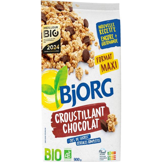 3229820802138 - Bjorg - Céréales Croustillant Chocolat Bio -30% de sucres en moins