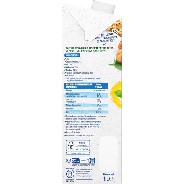 3229820783338 - Bjorg - Epeautre Noisette Sans Sucres Boisson Végétale Bio