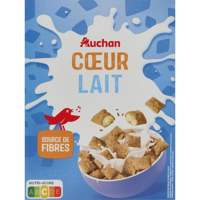 3596710413638 - Auchan - Céréales coeur fourrées au lait