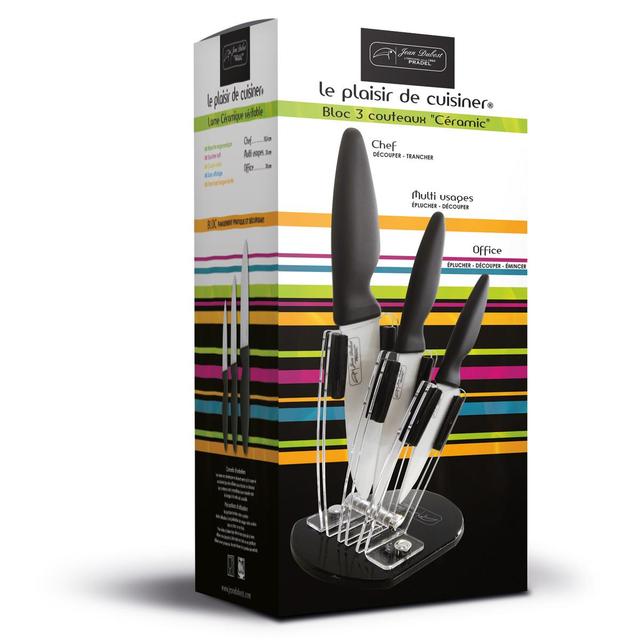 3219331675338 - Pradel - 3 couteaux en bloc Lame céramique