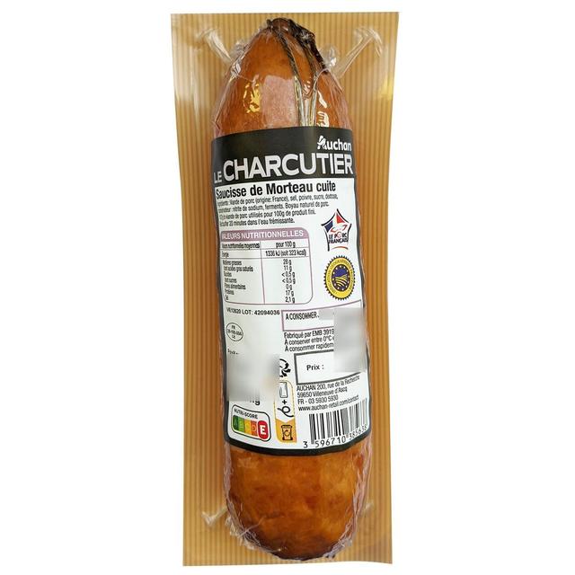 3596710385638 - Auchan Le Charcutier - Saucisse de Morteau Cuite IGP