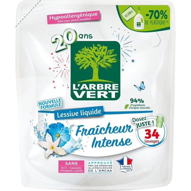 3450601046438 - L'arbre Vert - Lessive liquide hypoallergénique
