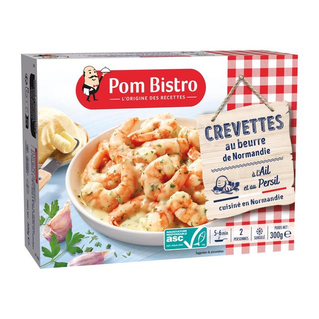 3760032006438 - Pom Bistro - Crevettes ASC cuisinées au beurre, ail et persil