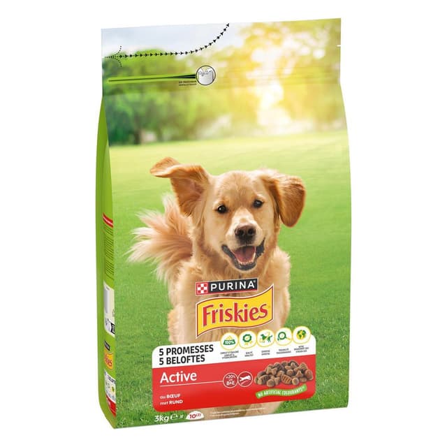 8445290977038 - Purina - Friskies - Croquettes Boeuf Active pour Chien Adulte