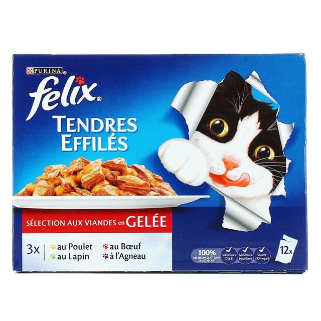 7613030818038 - Purina - Félix - Tendres Effilés en Gelée Viandes