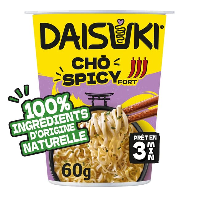 3036815468138 - Daisuki - Nouilles Instantanées Saveur Cho Spicy Ramen en cup