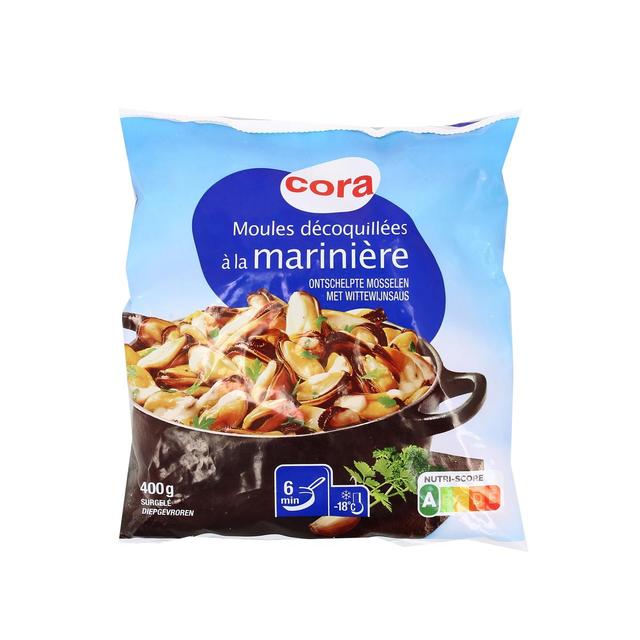 3257984018638 - Cora - Moules décoquillées marinières cuisinées au vin blanc