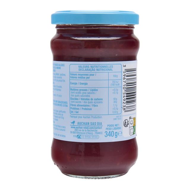 3596710549238 - Auchan - Confiture de fraise allégée en sucre