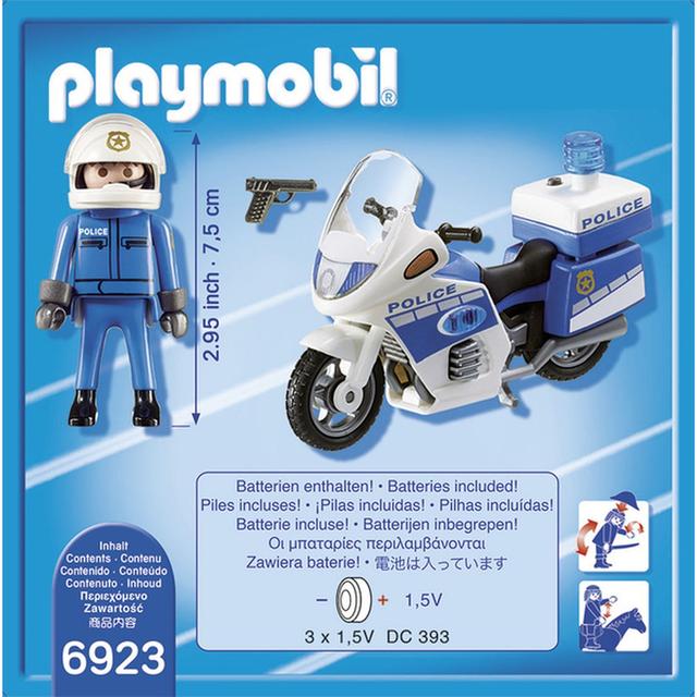 4008789069238 - PLAYMOBIL® City Action - Moto de policier avec gyrophare