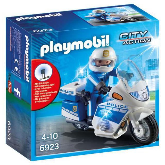 4008789069238 - PLAYMOBIL® City Action - Moto de policier avec gyrophare