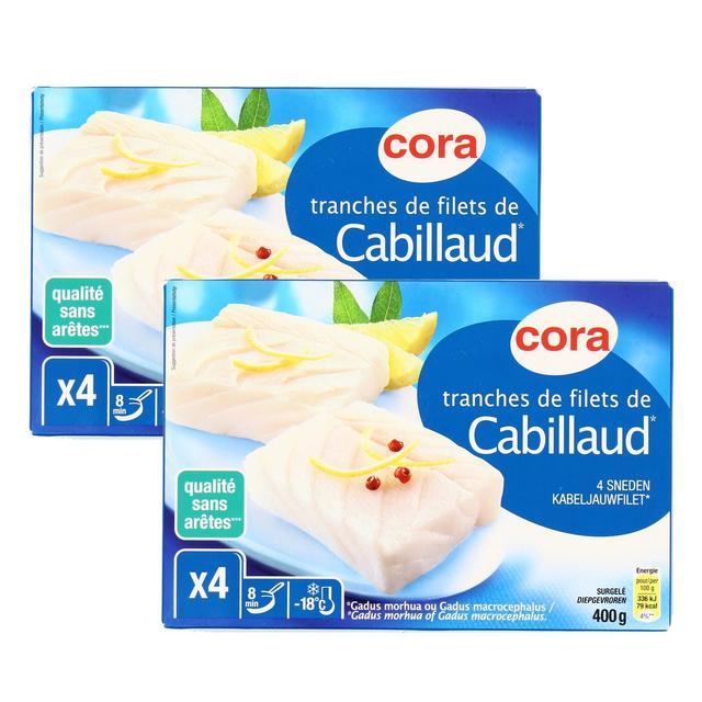 2050000349638 - Cora - 4 Tranches de filets de cabillaud 4x100g
