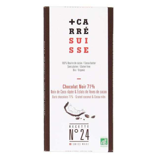 3760231780139 - Carré Suisse - Chocolat noir Bio 71% Noix de Coco râpée- N° 24