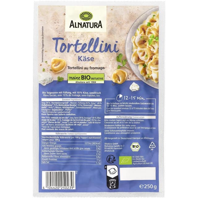 4104420250239 - Alnatura - Tortellini au Fromage Bio