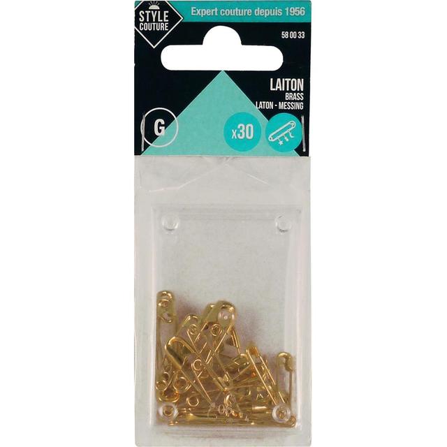 3040695800865 - Style couture - Epingles de sûreté laiton de tailles assorties