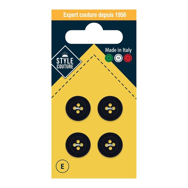 3040695840939 - Style couture - Boutons taillé noir 14mm