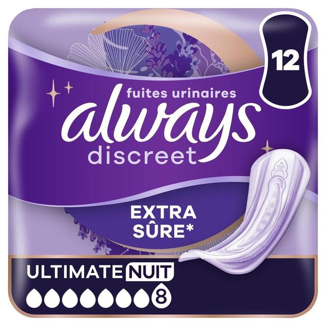 8700216252539 - Always Discreet - Serviettes Hygiénique Extra Sûre Ultimate Nuit