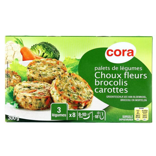 3257983144239 - Cora - 8 Palets de choux fleurs, brocolis et carottes