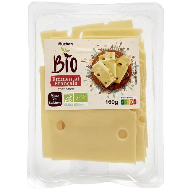 3596710476039 - Auchan BIO - Emmental bio en tranche