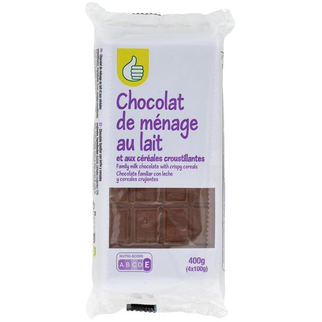 3596710516339 - Pouce - Tablette de chocolat au lait et céréales croustillantes