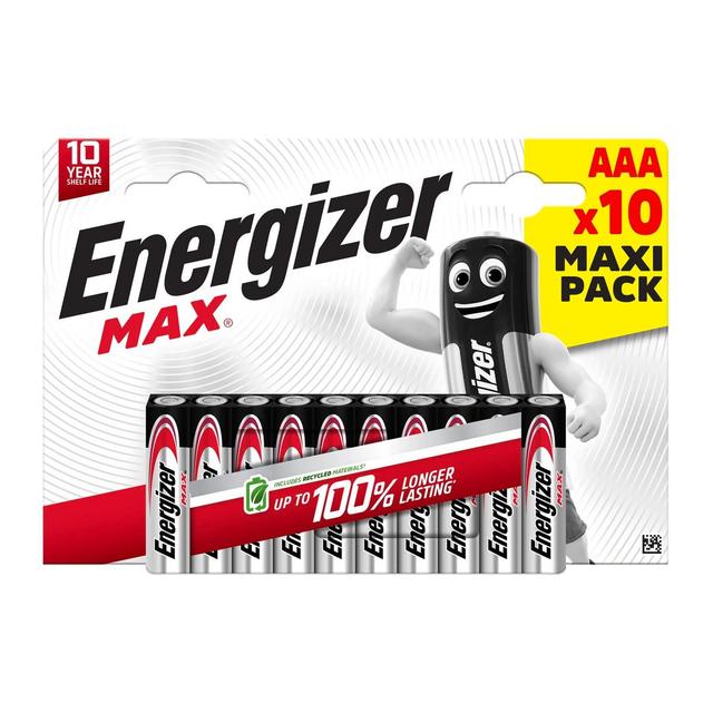 7638900438239 - Energizer - 10 Piles Alcaline LR03-AAA 1,5V Max