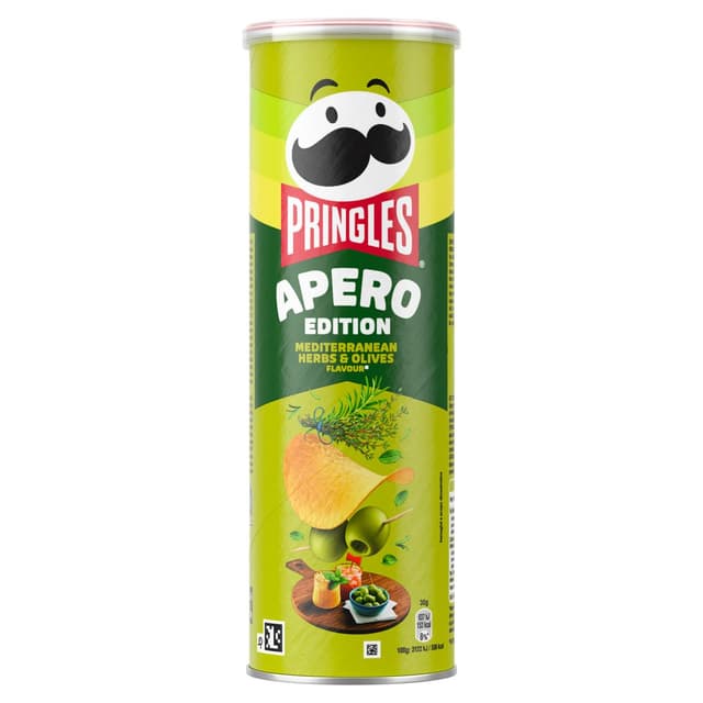5053990190140 - Pringles - Chips Tuiles Apero Saveur Herbes Méditerranéennes et Olives