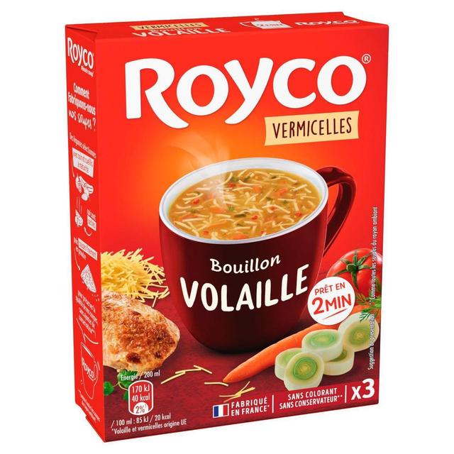3036812050640 - Royco - Bouillon Volaille et vermicelles - 3 sachets instantanée