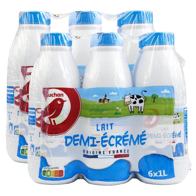 2050000410840 - Auchan - Lait demi-écrémé UHT
