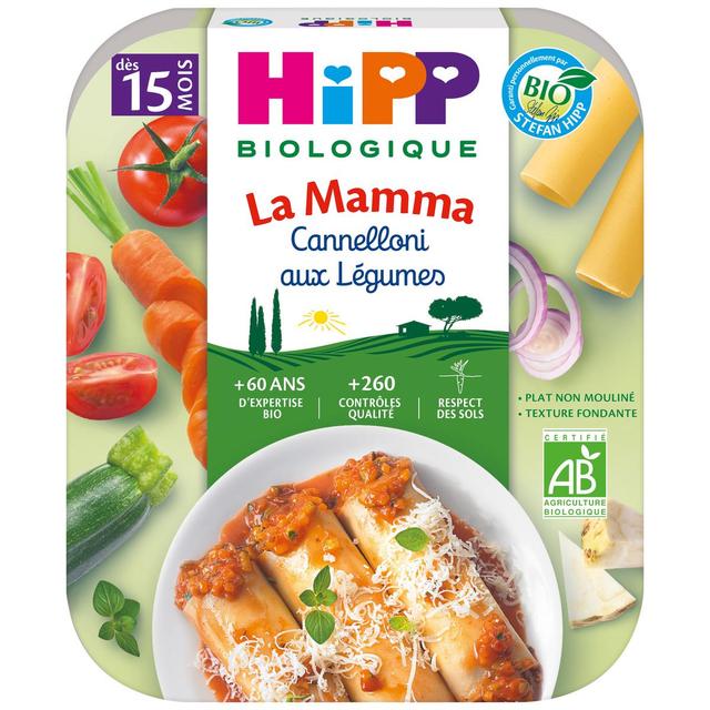 4062300250840 - Hipp - La Mamma - Cannelloni aux Légumes Bio Plat Bébé Dès 15 mois
