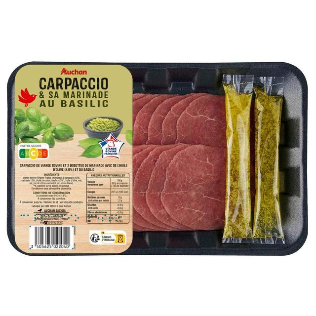 3505625022040 - Auchan - Carpaccio et sa Marinade au Basilic