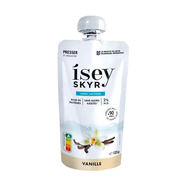 5690845003240 - Isey - Gourde Skyr vanille 2%mg protéiné sans lactose sans sucres ajoutés