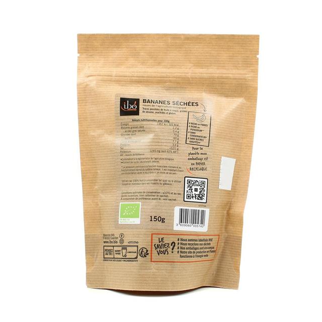3609060005740 - Ibo - Bananes séchées entières bio