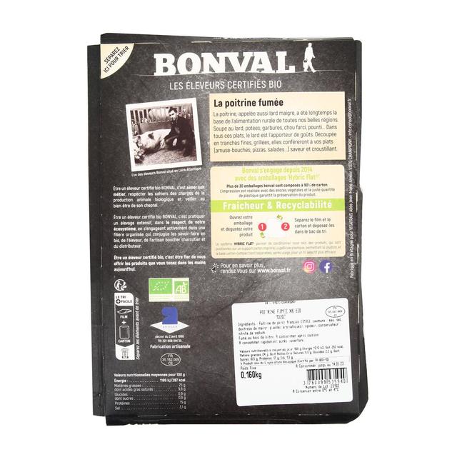 3760099535940 - Bonval - Poitrine Fumée Bio