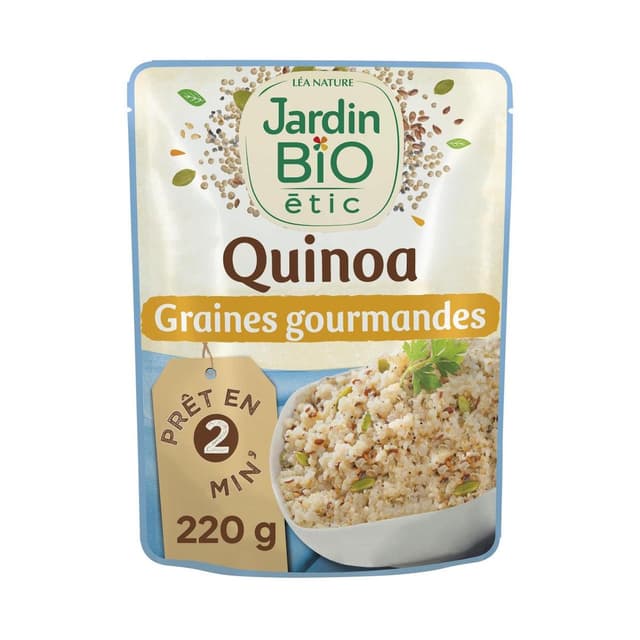 3760020509040 - Jardin Bio Etic - Quinoa graines gourmandes bio sans gluten en sachet micro-ondable