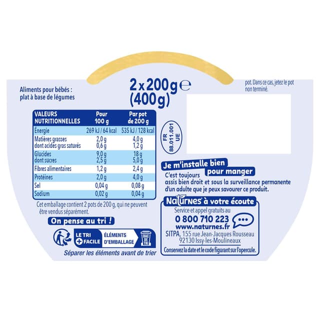 8445291591141 - Naturnes® - P'tit Souper - Pommes de terre, butternut, patate douce bol bébé dès 6 mois