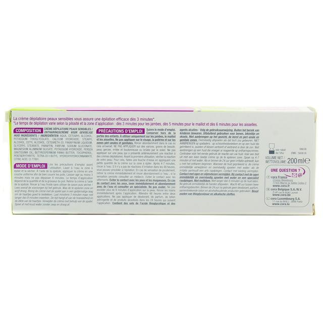 3257984151441 - Cora - Crème dépilatoire pour peaux sensibles