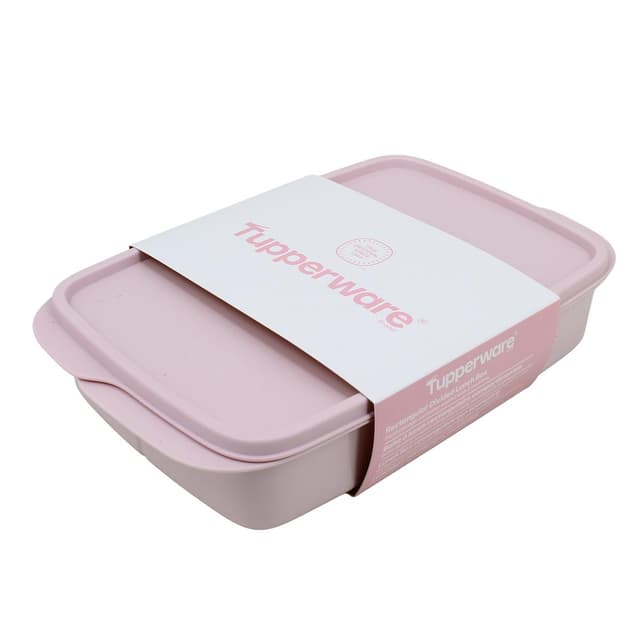 1220000851641 - Tupperware - Boîte à lunche compartimentée rose poudrée