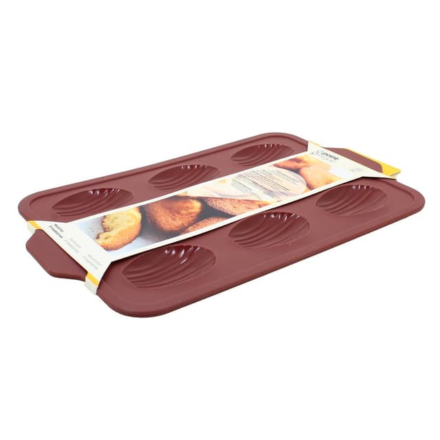 5404035721841 - Point virgule - Moule pour 9 madeleines en silicone platine Vintage Maroon