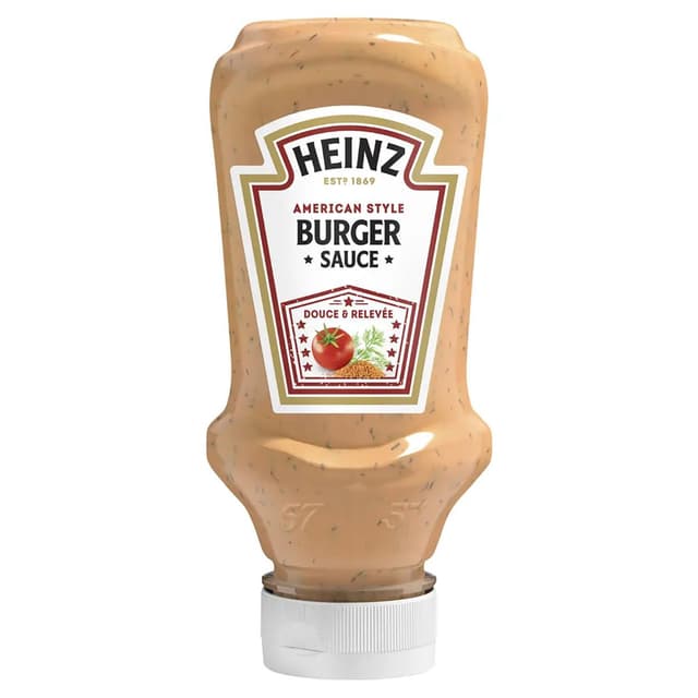 8715700421841 - Heinz - Sauce American Burger en flacon souple Squeeze Top Down