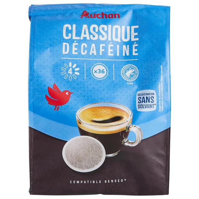 3245678172841 - Auchan - Dosettes de café classico décaféiné
